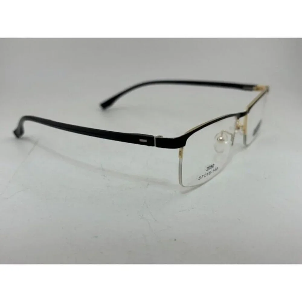 INCLINE - 2050 57-16-148 C4 Black & Gold Half Rim Eyeglass Frames - Picture 3 of 8